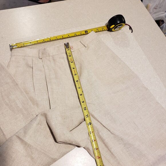 Talbots Womens Irish Linen Trouser Pant Size 10 Beige 100% Linen Classic Lined - Picture 6 of 6